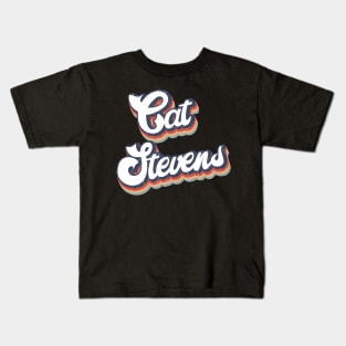 KakeanKerjoOffisial VintageColor Cat Stevens names Kids T-Shirt